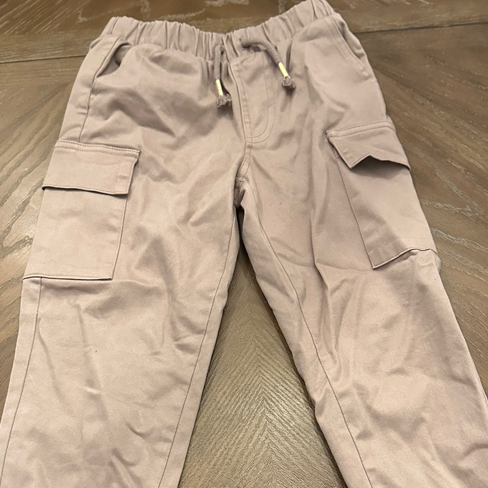 Kids' Casual Cargo Pants in Light Tan